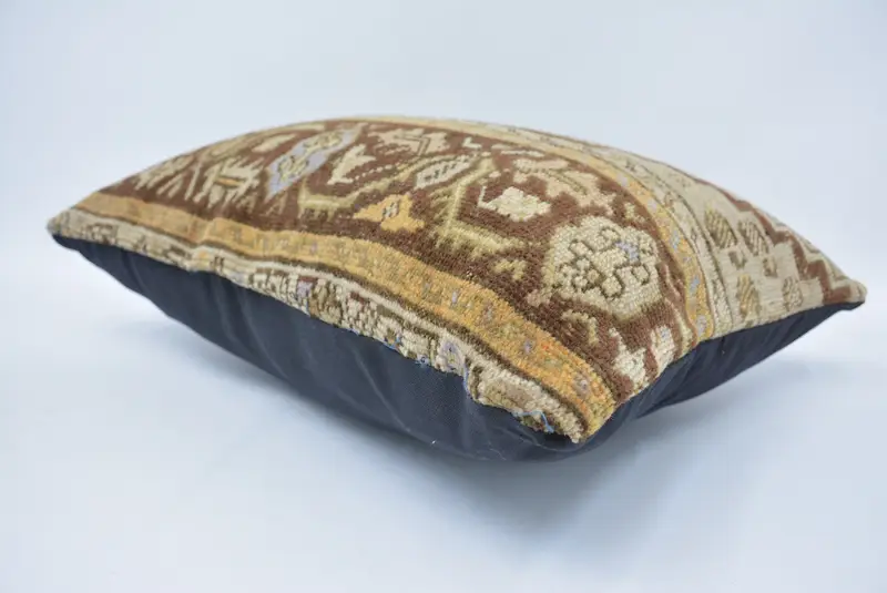 Aztec Pillow Sham, Pillow Cover, 16x24 Brown Pillow Case, Handmade Kilim Cushion, Aesthetic Pillow Cover, Interior Designer Pillow, Pillow for Couch - 6
