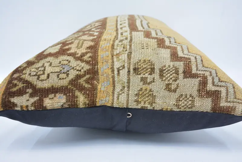 Aztec Pillow Sham, Pillow Cover, 16x24 Brown Pillow Case, Handmade Kilim Cushion, Aesthetic Pillow Cover, Interior Designer Pillow, Pillow for Couch - 5
