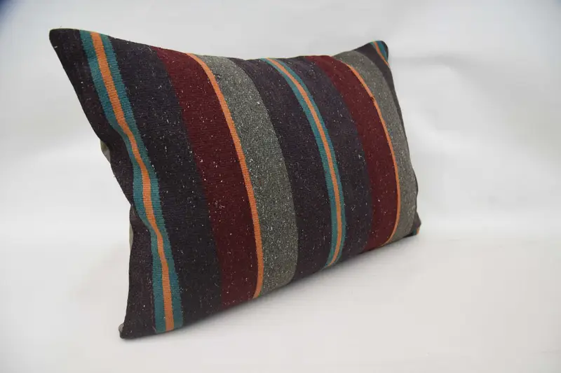 Handmade Kilim Cushion, Interior Designer Pillow, 20x28 Red Pillow Sham, Pillow, Vintage Pillow Case, Home Decor Pillow, Anatolian Pillow Cover - 3