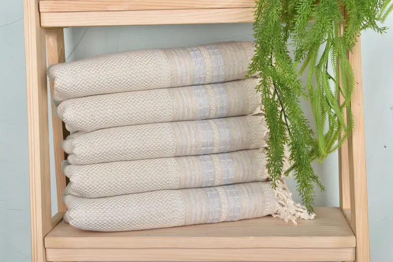 Summer Towel, Bathroom Towel, Turkish bath towel, Custom Beach Towel, Lightweight Turkish towel, 68x40 Linen Striped Towel, Turkish Beach Towel Bulk - 2