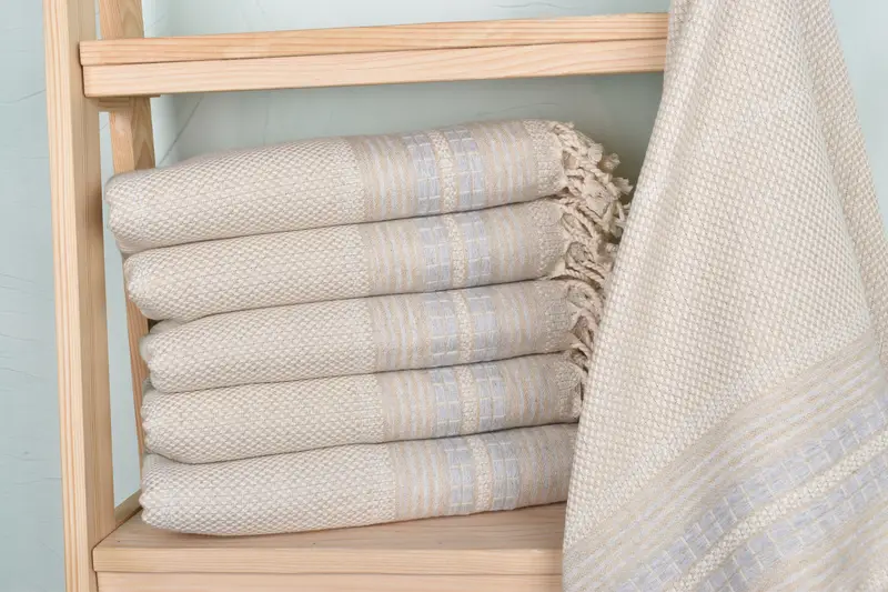 Summer Towel, Bathroom Towel, Turkish bath towel, Custom Beach Towel, Lightweight Turkish towel, 68x40 Linen Striped Towel, Turkish Beach Towel Bulk - 1