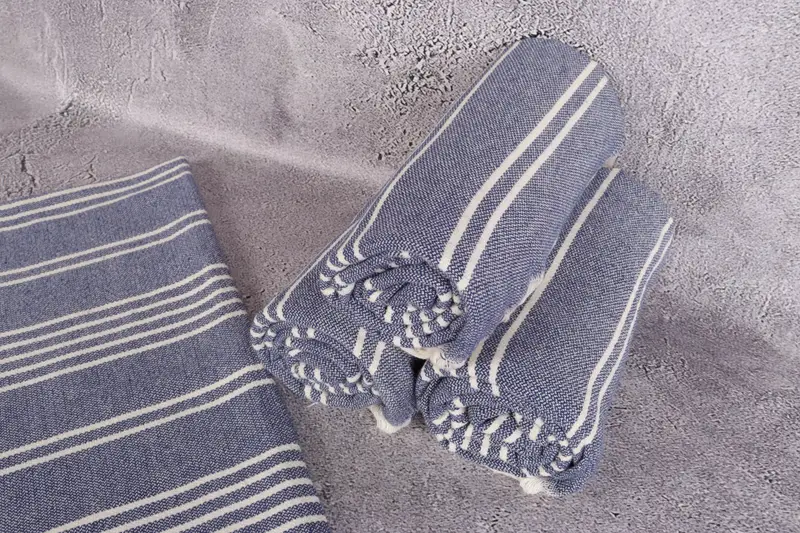 Antibacterial Turkish peshtemal towel, Monogrammed Beach Towel, Bath towel, Valentines Day Gift Idea, 70x40 Cotton Striped Towel, Custom Gift - 8