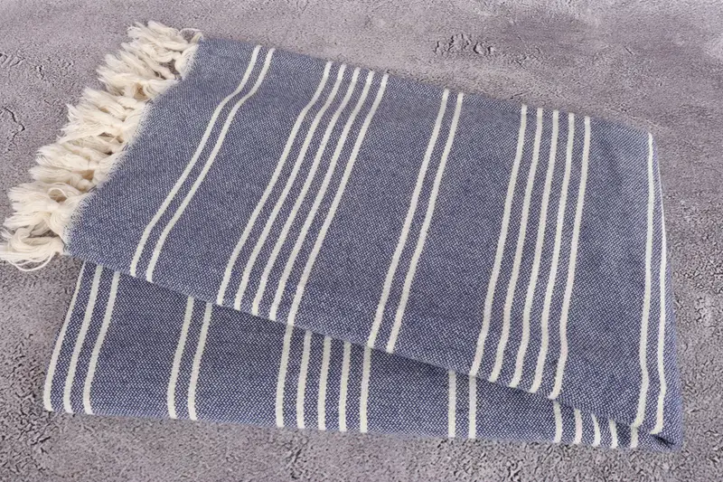 Antibacterial Turkish peshtemal towel, Monogrammed Beach Towel, Bath towel, Valentines Day Gift Idea, 70x40 Cotton Striped Towel, Custom Gift - 6