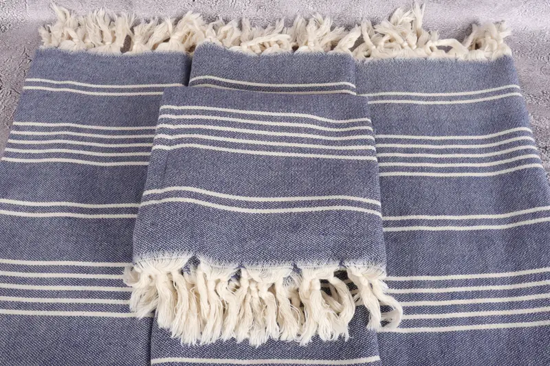 Antibacterial Turkish peshtemal towel, Monogrammed Beach Towel, Bath towel, Valentines Day Gift Idea, 70x40 Cotton Striped Towel, Custom Gift - 4