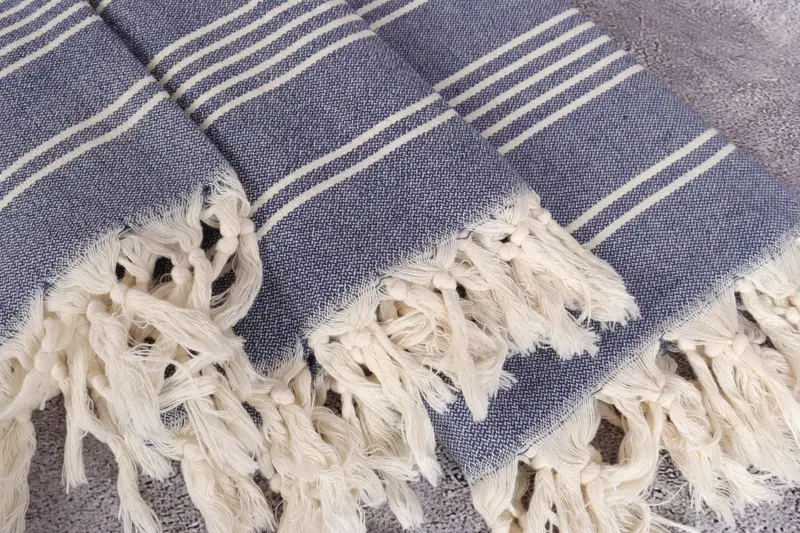 Antibacterial Turkish peshtemal towel, Monogrammed Beach Towel, Bath towel, Valentines Day Gift Idea, 70x40 Cotton Striped Towel, Custom Gift - 5