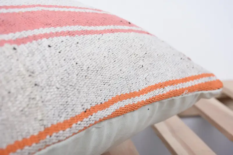 Vintage Cushion Case, Boho Chic Pillow Sham, Kilim Pillow Cover, Pillow for Sofa, 20x20 White Cushion, Kilim Cushion Sham, Pillow Sham - 7