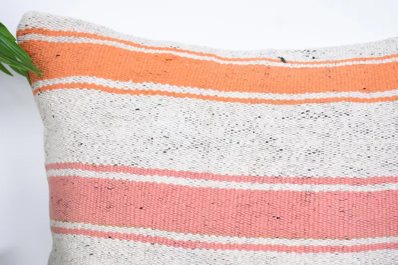 Vintage Cushion Case, Boho Chic Pillow Sham, Kilim Pillow Cover, Pillow for Sofa, 20x20 White Cushion, Kilim Cushion Sham, Pillow Sham - 2