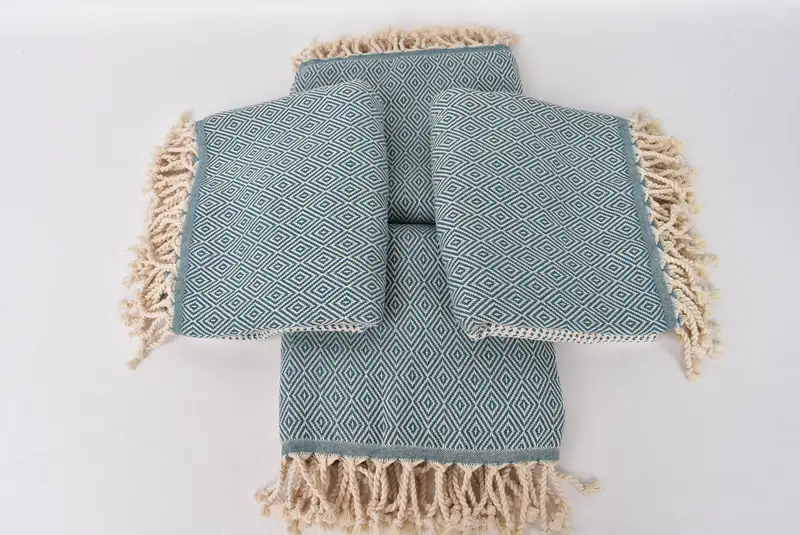 Hammam towel, Bridesmaid Proposal Gift, 70x40 Cotton Chevron Towel, Turkish hand towel, Sand-free towel, Thin and lightweight Turkish peshtemal - 6
