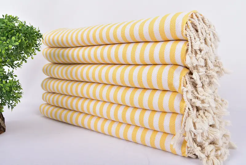 Bath towel, Fringed Turkish towel for poolside, 70x40 Cotton Striped Towel, Spa Towel, Custom Wedding Gift, Soft towel, Boyfriend Christmas Gift - 3