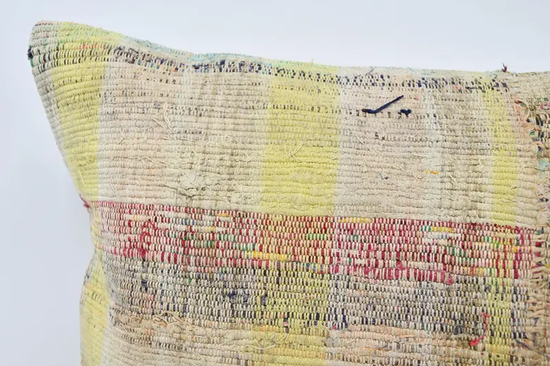 Kilim Pillow Cover, Square Throw Cushion Case, Bed Cushion Cover, 20x28 Yellow Pillow, Pillow, Bolster Throw Pillow, Home Decor Pillow, Kilim Pillow - 2