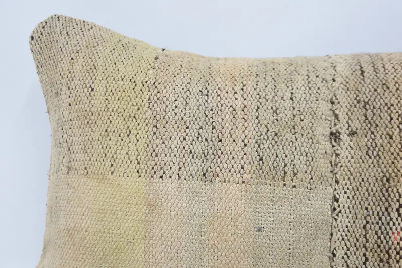 Sustainable Cushion Cover, Boho Pillow Sham Cover, 12x24 Beige Cushion Cover, Antique Pillows, Gift Pillow, Cushion, Natural Pillow Case - 2