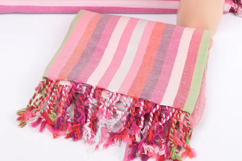 Home Gift, Sand-resistant towel, Turkish Towel Bulk, Soft towel, Personalized Wedding Gift, Customized Turkish Towel, 70x36 Cotton Striped Towel - 5