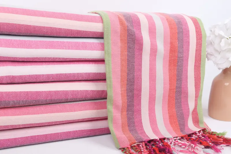 Home Gift, Sand-resistant towel, Turkish Towel Bulk, Soft towel, Personalized Wedding Gift, Customized Turkish Towel, 70x36 Cotton Striped Towel - 2