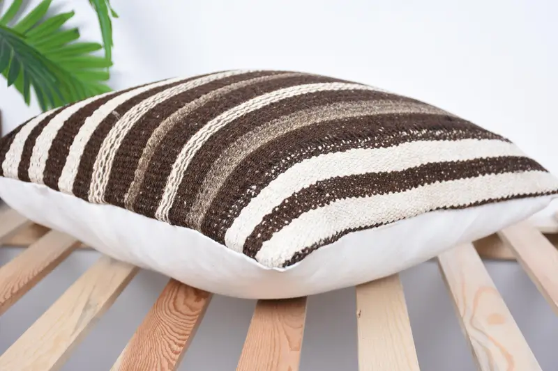 Home Decor Pillow, Vintage Kilim Throw Pillow, Rustic Cushion, Turkish Kilim Pillow, 18x18 Brown Cushion Cover, Natural Cushion, Cushion Case - 6
