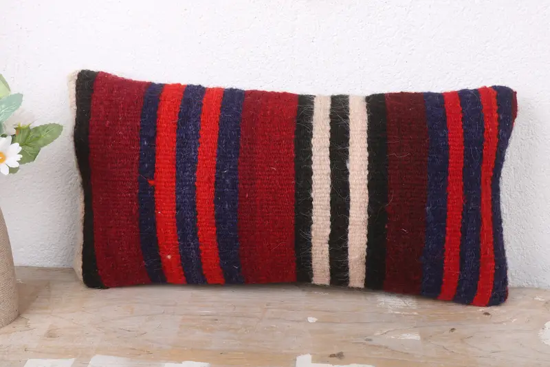8x16 Red Cushion Case, Pillow for Sofa, Custom Pillow Sham, Cushion Case, Pastel Cushion Case, Antique Pillows, Ethnical Kilim Rug Pillow - 2