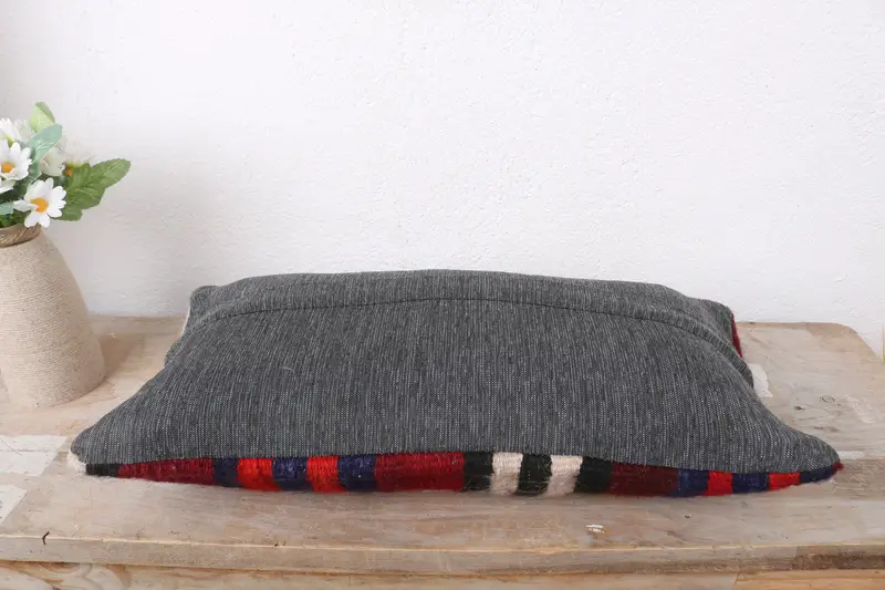 8x16 Red Cushion Case, Pillow for Sofa, Custom Pillow Sham, Cushion Case, Pastel Cushion Case, Antique Pillows, Ethnical Kilim Rug Pillow - 7