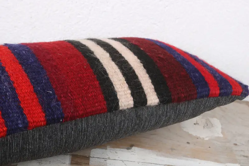 8x16 Red Cushion Case, Pillow for Sofa, Custom Pillow Sham, Cushion Case, Pastel Cushion Case, Antique Pillows, Ethnical Kilim Rug Pillow - 6