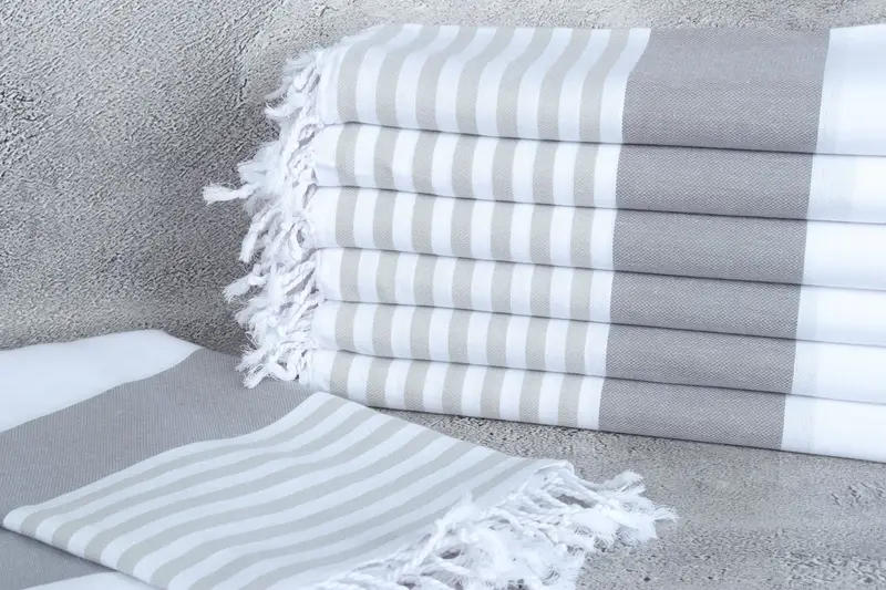 Wedding Favors, 70x40 Cotton Striped Towel, Quick-dry peshtemal, Quick-drying peshtemal towel for poolside, Best Beach Towel, Baby Boy Gift - 2