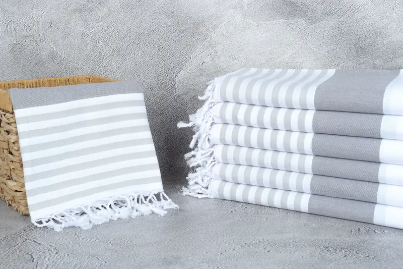 Wedding Favors, 70x40 Cotton Striped Towel, Quick-dry peshtemal, Quick-drying peshtemal towel for poolside, Best Beach Towel, Baby Boy Gift - 3