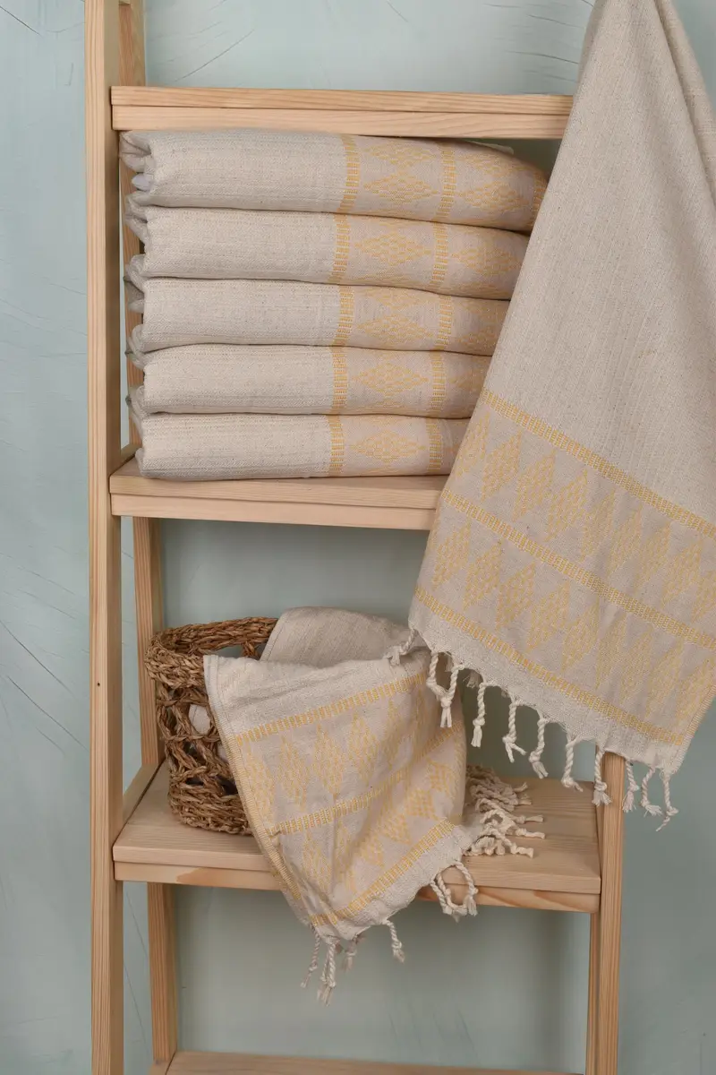 Wedding For Favor, Gifts For Him, Turkish Tea Towel, Housewarming Gift, 40x20 Linen Kilim Design Towel, Wedding Favors, Personalized Kitchen Towel - 3