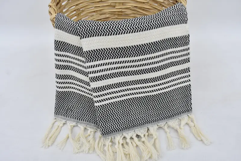 Monogram Kitchen Towel, 40x18 Cotton Striped Towel, Personalized Hand Towel, Grandma Gift, Summer Gift, Bridesmaid Gift, Personalized Kitchen Towel - 8