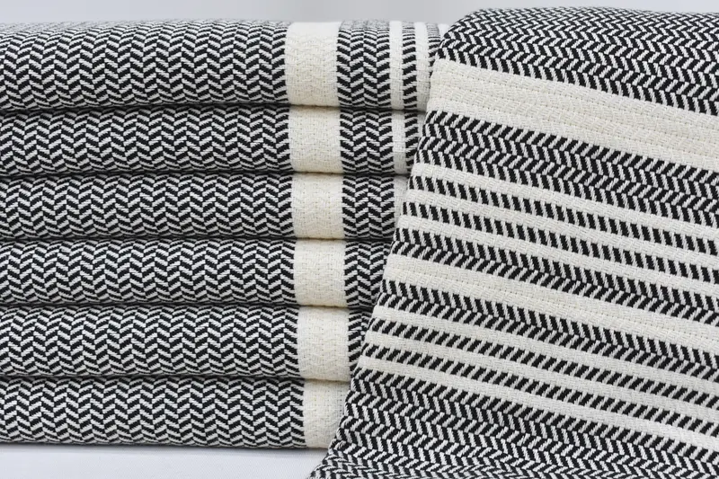 Monogram Kitchen Towel, 40x18 Cotton Striped Towel, Personalized Hand Towel, Grandma Gift, Summer Gift, Bridesmaid Gift, Personalized Kitchen Towel - 3