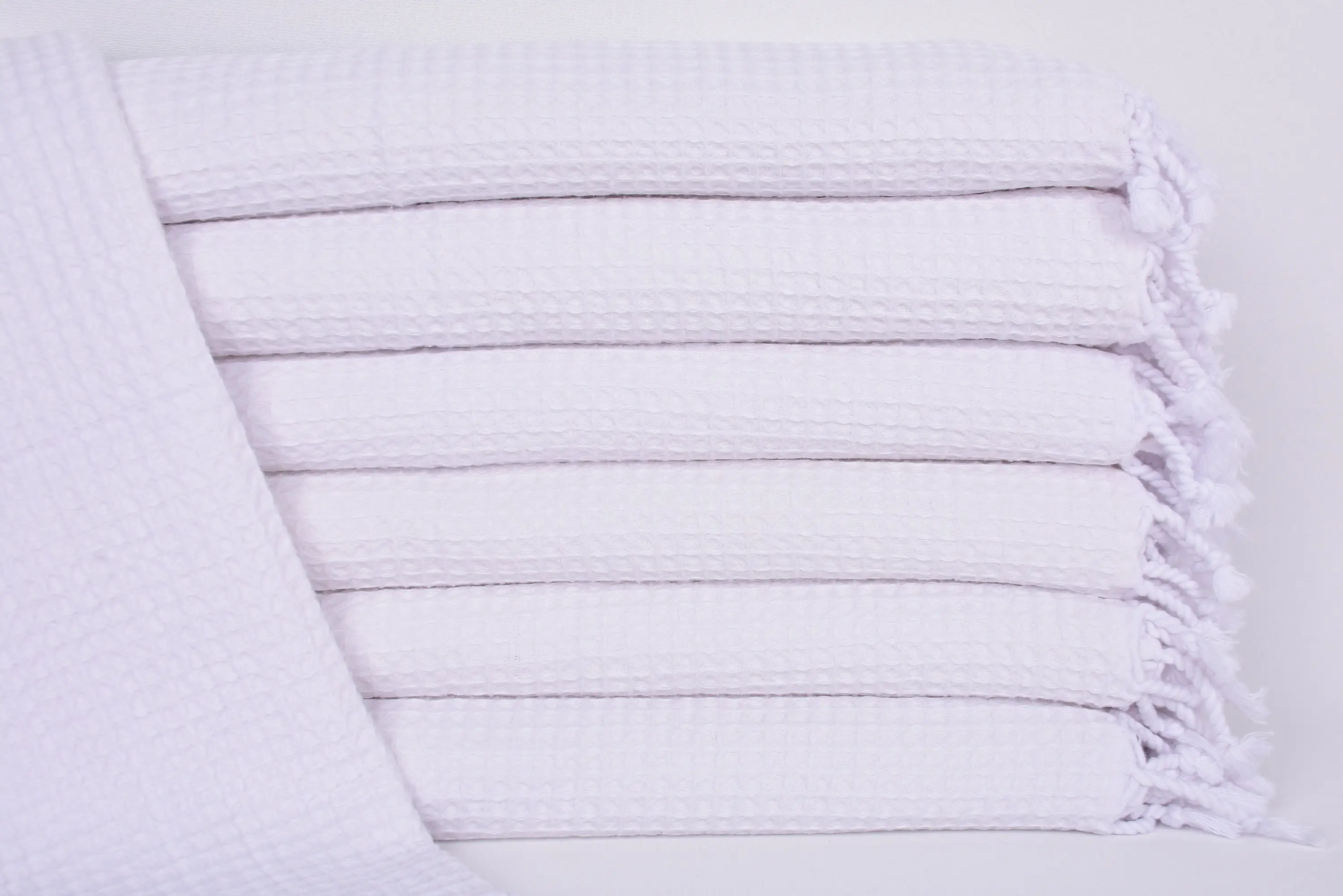 Bridesmaid Gift Organic Cotton Turkish Hand Towel, White, 40x20 Inches - 1