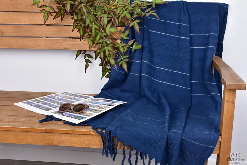 Large Turkish Towel, Holiday Towel, Cotton towel, Wedding Gift For Bride, Bachelorette Party Favors, 68x36 Cotton Stonewashed Striped Towel - 3