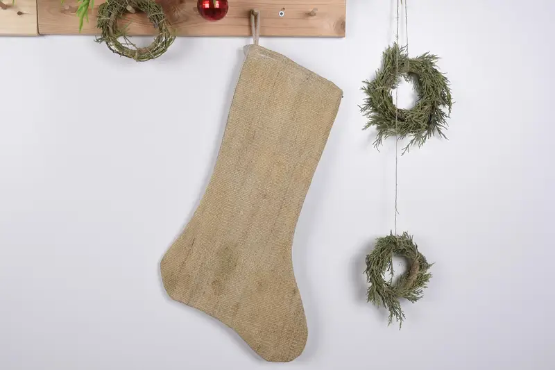 Festive Christmas Ornaments Pattern, 19-Inch Wide Christmas Stocking