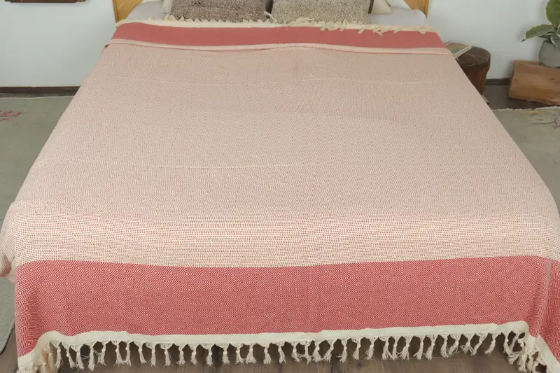 Decorative Blanket, Bachelorette Gifts, 104x80 Cotton Diamond Towel, Beach Bachelorette Party Decorations, Woven Throw Blanket, Bride Gift - 8