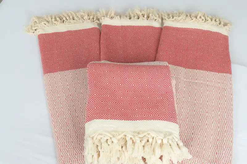 Decorative Blanket, Bachelorette Gifts, 104x80 Cotton Diamond Towel, Beach Bachelorette Party Decorations, Woven Throw Blanket, Bride Gift - 5