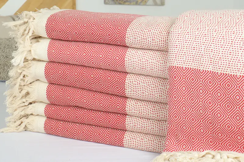 Decorative Blanket, Bachelorette Gifts, 104x80 Cotton Diamond Towel, Beach Bachelorette Party Decorations, Woven Throw Blanket, Bride Gift - 2