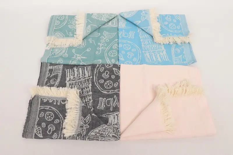 Turkish Towel Hand Towel, 28x20 Cotton Italian Symbols Design Towel, Personalized Gifts, Unique Gift, Wedding Gift, Home Decor Gifts, Guest Towel - 5