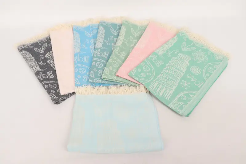 Turkish Towel Hand Towel, 28x20 Cotton Italian Symbols Design Towel, Personalized Gifts, Unique Gift, Wedding Gift, Home Decor Gifts, Guest Towel - 3