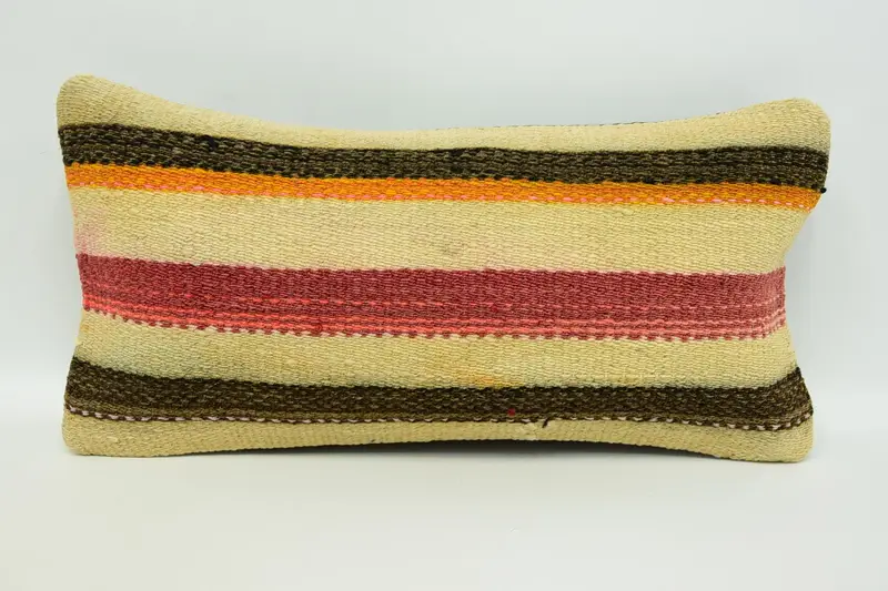 Boho Pillow, Pillow Case, Home Decor Pillow, Christmas Cushion Cover, Interior Designer Pillow, 8x16 Beige Pillow - 1