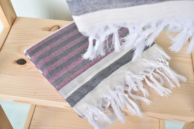 House Warming Gift, Turkish bath towel, Travel Towel, Beach towel, Travel towel, 68x40 Cotton Striped Towel, Soft and absorbent Turkish towel - 5