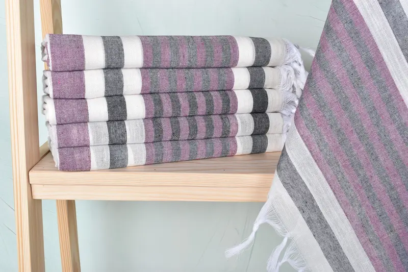 House Warming Gift, Turkish bath towel, Travel Towel, Beach towel, Travel towel, 68x40 Cotton Striped Towel, Soft and absorbent Turkish towel - 1