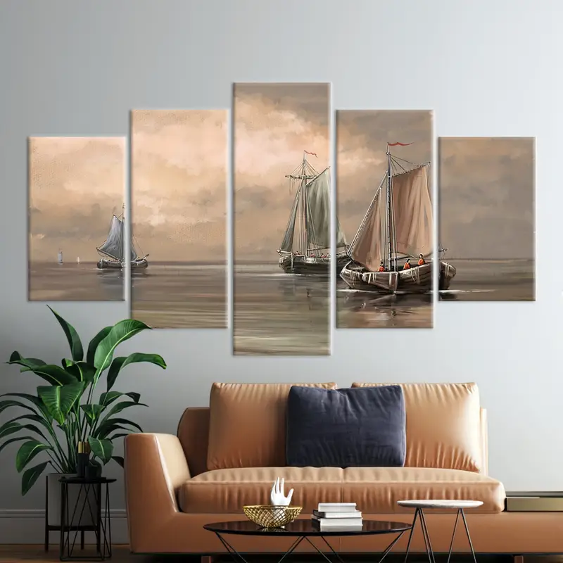 Seascape Wall Art, Coastal Wal Decor, Vintage View Wall Art, Home Decor, Farmhouse Wall Art,  Saloon Wall Art, Home Decor, Sea Wall Art, - 5