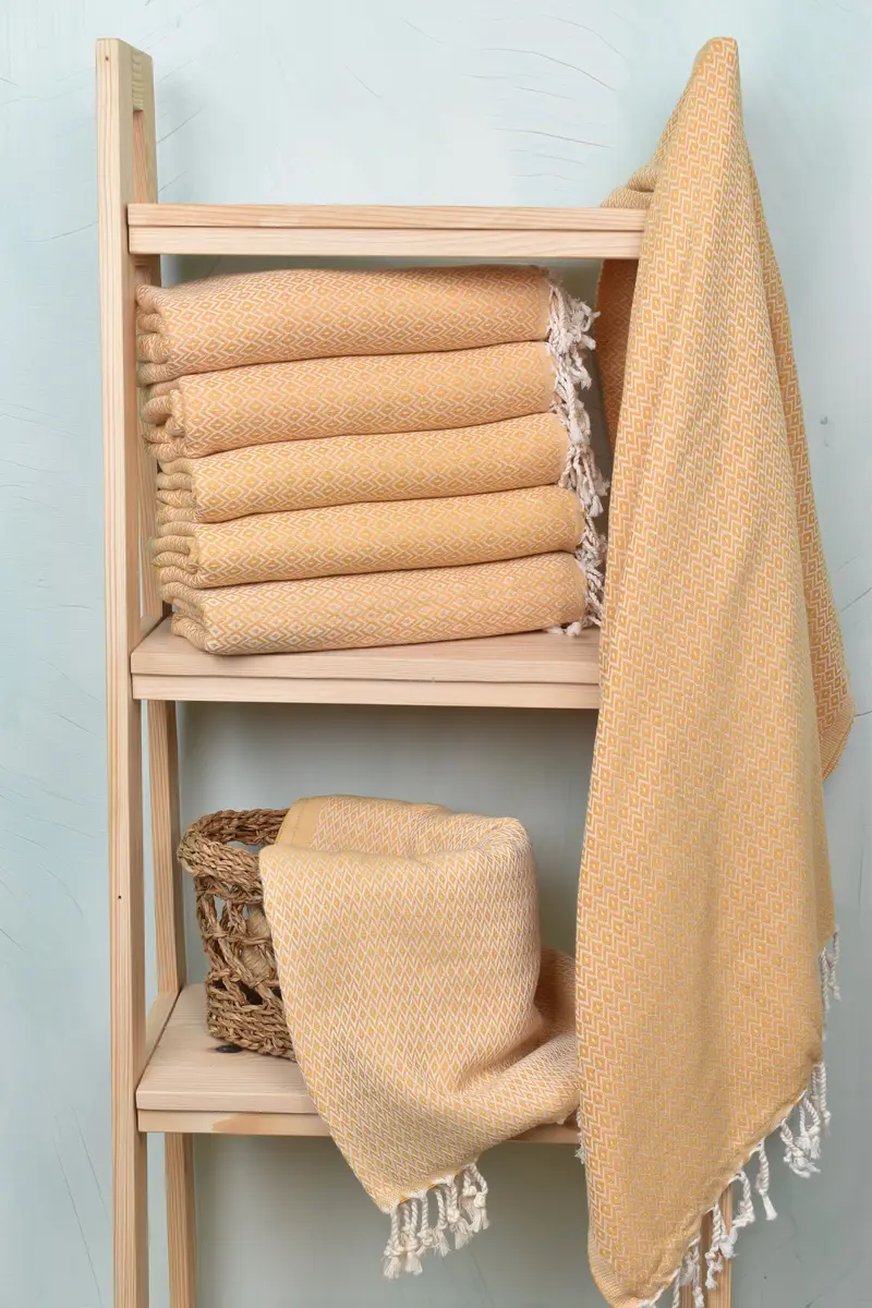 Turkish hand towel, Personalized Gifts, 70x40 Cotton Diamond Towel, Turkish fouta towel for outdoor use, Best Beach Towel, Holiday Towel, Gift Towel - 3