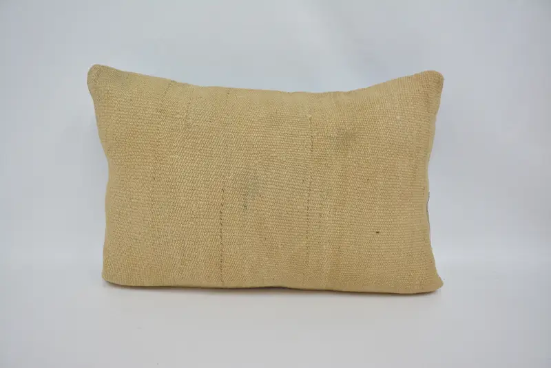Home Decor Pillow, Kilim Pillow Cover, Crochet Pattern Pillow Cover, Pillow Cover, 16x24 Beige Pillow Cover, Vintage Kilim Throw Pillow - 1