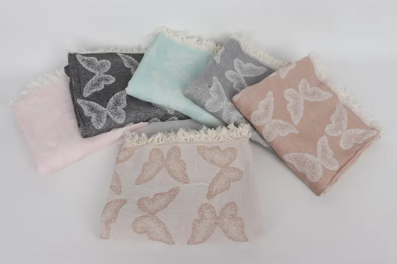 Bachelorette Party Gifts, 68x36 Cotton Butterfly Pattern Towel, Gift For Wedding Day, Wedding For Favor, Quick-Dry Beach Towel, Beach towel - 2