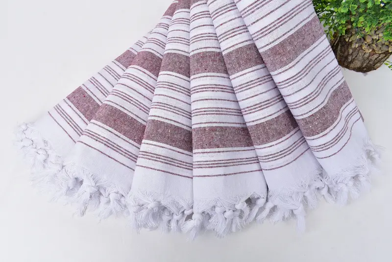 Personalized Wedding Gift, Turkish Towel USA, 68x32 Cotton Striped Towel, Luxury towel, Custom Beach Towels, Custom Turkish Towel, Embroidery Towels - 4