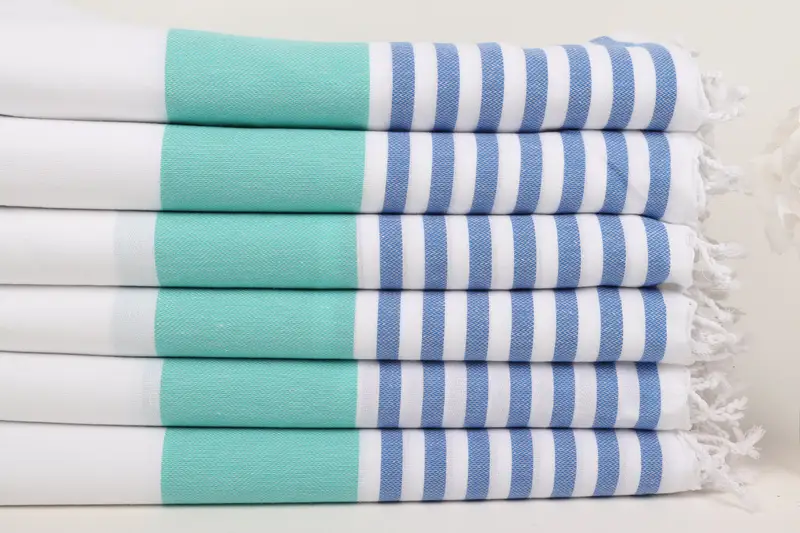 Personalized Wedding Gift, Christmas Gift, Cotton towel, Cancun Bachelorette Party Gift Ideas, Bridal Shower Favors, 70x40 Cotton Striped Towel - 3