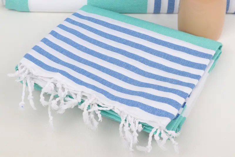 Personalized Wedding Gift, Christmas Gift, Cotton towel, Cancun Bachelorette Party Gift Ideas, Bridal Shower Favors, 70x40 Cotton Striped Towel - 5