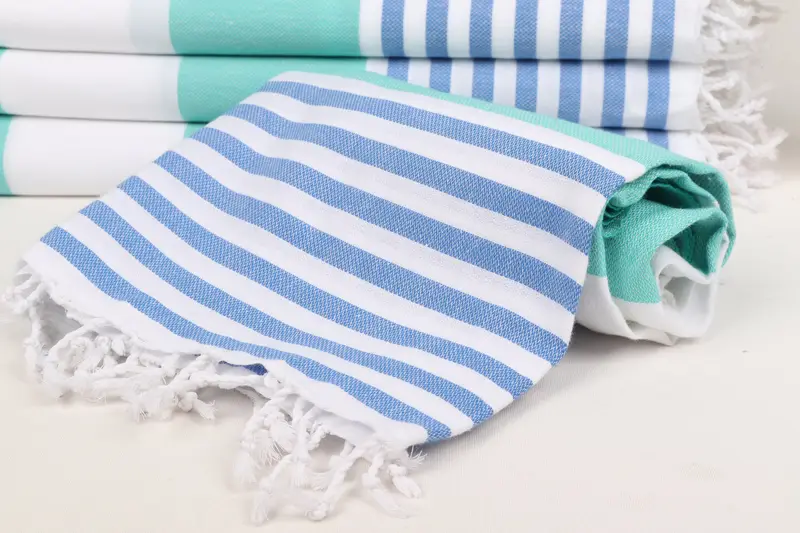 Personalized Wedding Gift, Christmas Gift, Cotton towel, Cancun Bachelorette Party Gift Ideas, Bridal Shower Favors, 70x40 Cotton Striped Towel - 4