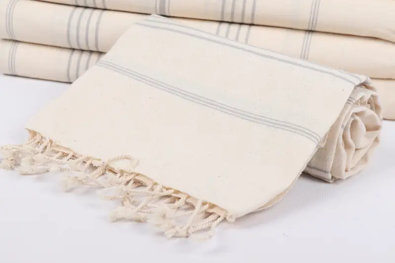 70x40 Linen Striped Towel, Custom Name Towel, Luxury towel, Gift For Mom, Beach Wedding Favor, Sand-free towel, Gift For Him, Family Gift Basket - 4