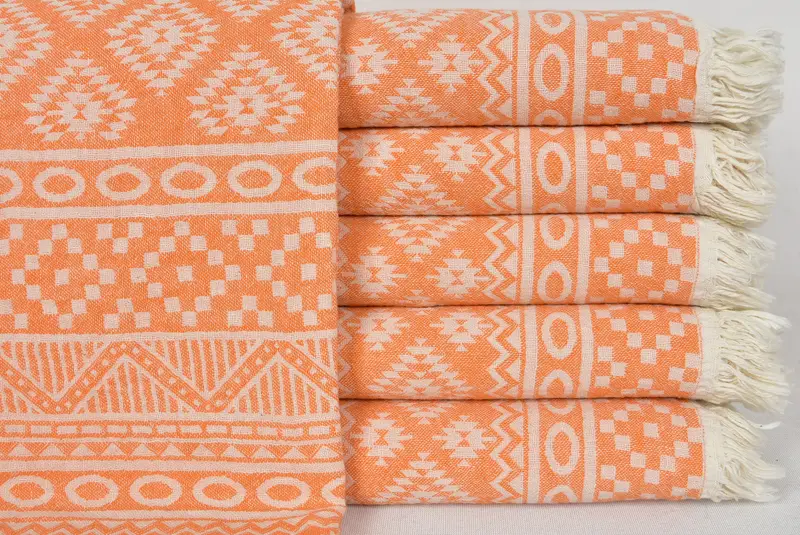 Bridesmaid Gifts, Cotton towel, 68x36 Cotton Geometric Towel, Monogram Beach Towel, Turkish Towel Beach Towel, Bridesmaid Gifts Personalized - 1