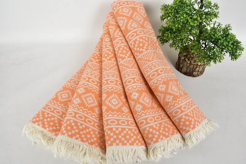 Bridesmaid Gifts, Cotton towel, 68x36 Cotton Geometric Towel, Monogram Beach Towel, Turkish Towel Beach Towel, Bridesmaid Gifts Personalized - 4
