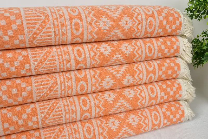 Bridesmaid Gifts, Cotton towel, 68x36 Cotton Geometric Towel, Monogram Beach Towel, Turkish Towel Beach Towel, Bridesmaid Gifts Personalized - 3