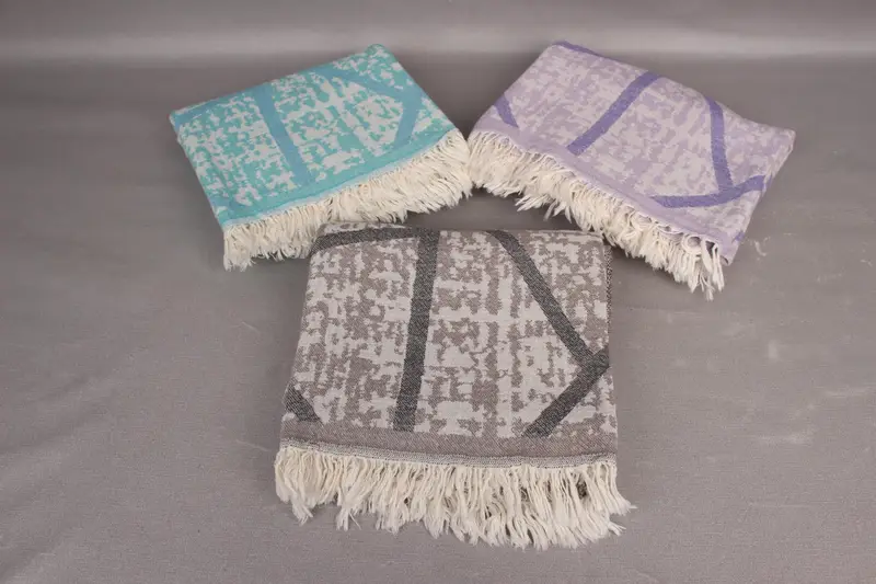 Summer Towel, Organic Towel, Wedding Day Gift For Bride, 70x40 Cotton Asymmetric Design Towel, Sand-resistant towel, Personalized Gift, Fouta towel - 4